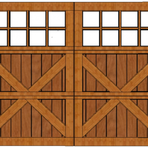 Residential wood garage doors
