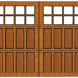 Semi-finished wood garage doors